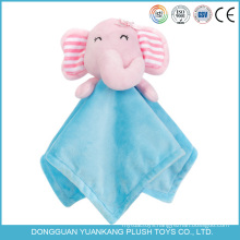 YK ICTI 20cm factory cheap price baby blanket with animal head plush toy
